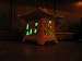 Set of 2 Terra Cotta Tealight Pagodas with Multicolor LED Candle