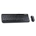 Microsoft Wired Desktop 600 USB Tastatur und Maus schnurgebunden schwarz (deutsches Tastaturlayout, QWERTZ)