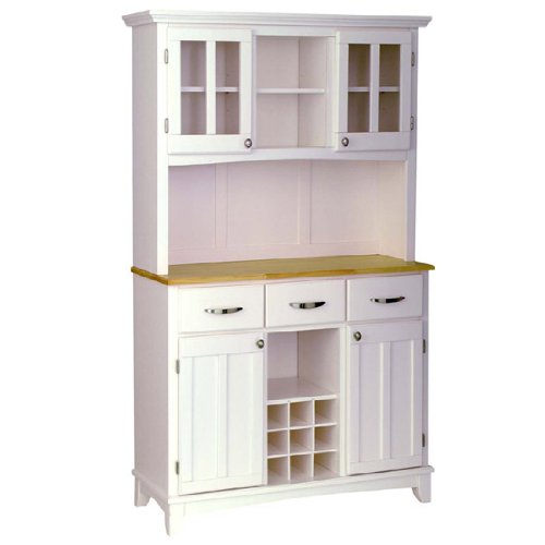Home Styles Furniture White 2 Glass Door Hutch