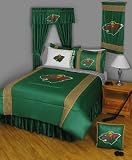 MINNESOTA WILD 6 pc FULL BEDDING SET Boys Comforter Sheets Sham NHL Hockey