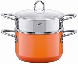 Review Silit 91 0720 1728 / Silit 3-3/4-Quart Steamer with Insert, Wild Orange
