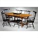 Chatham 9080 Antique Reproductions Breadboard Dining Table with New England Stretcher...