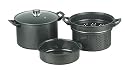8 Quart Hard Anodized Multi Pot, Non Stick, Black with Glass Lid