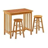 Mission Breakfast Bar with 2 Stools