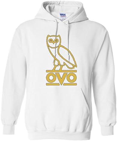 Jaken OVO Bird Logo Logo Men's Warm Hoodie White