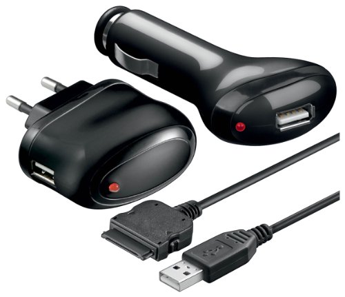 Wentronic USB Lade Set (230V, 12V, USB) f&uuml;r iPad/iPod/iPhone schwarz Preisvergleich