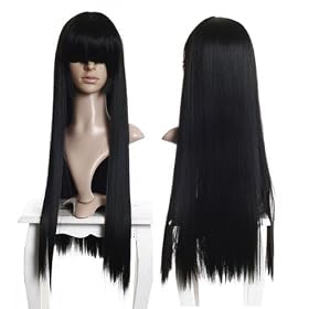 Cosplayland C882 - 80cm Straight voluminous 3-Layered Lady Gaga BOB Cut (Jigoku Shojo - Enma Ai) Wig - Black