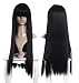 Cosplayland C822 - 80cm dicht 3-Stufe BOB glatt (Jigoku Shojo - Enma Ai) Perücke Schwarz