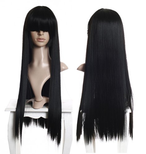 Cosplayland - 80cm Straight voluminous 3-Layered Lady Gaga BOB Cut (Jigoku Shojo - Enma Ai ) Wig - Black