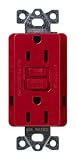 Lutron SCR-15-GFCI-HT Satin Colors 15A GFCI Electrical Socket Receptacle, Hot