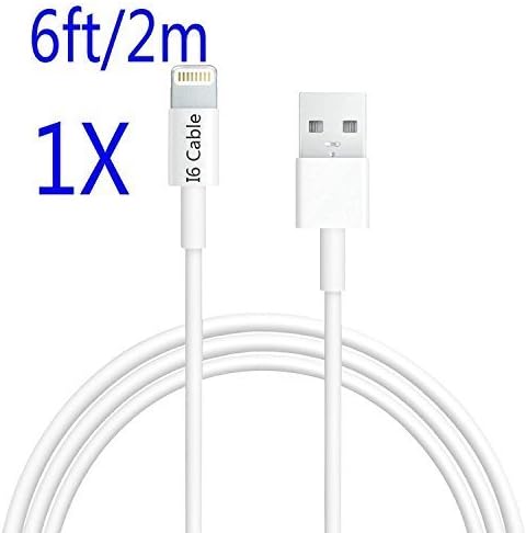Lightning Cable,I6 Cable(TM) 6Ft/2m Extra Long Lightning To USB Cable iPhone 5 Cable iPhone 6 Cable 8-Pin Lightning Cable for iPhone 6 6Plus 6s 6sPlus 5 5s iPad Air iPad mini iPad 5