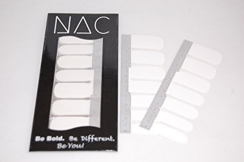 Color Your Own Nail Art Stickers - The Best White Solid Color Nail Wraps- 14 Total Nail Decals Shipped From the USA -For Fingernails and Toes - Makes a Great Gift