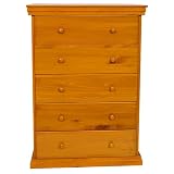 Delta Lauren 5-Drawer Dresser - Pecan by Delta Enterprises