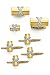 Solid 14k Gold and Diamond X's Cufflinks, Tie Tac and Stud Set