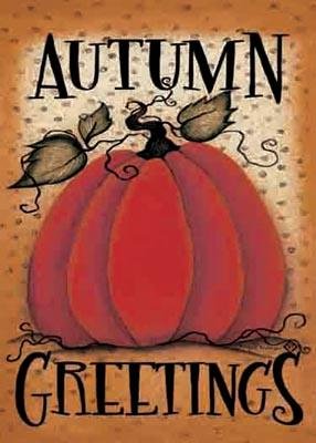 Toland Pumpkin Greetings Garden Flag