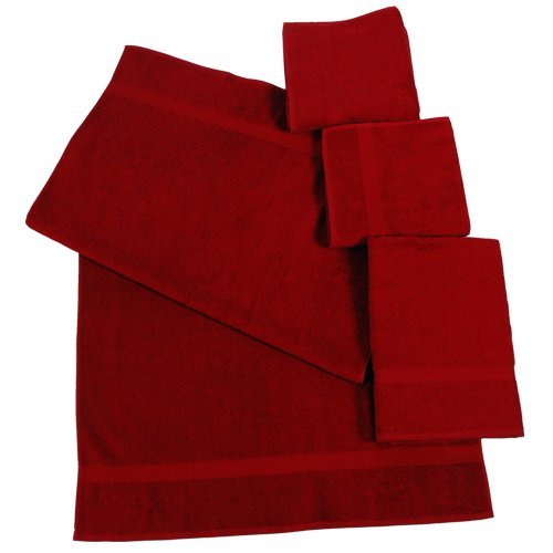 Dyckhoff 900536559  2x Handtücher 50 x 100 cm und 2x Duschtücher 70 x 140 cm 2-teilig bordeaux