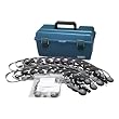 Hamilton Electronics SchoolMate Personal Automatic Stereo/Mono Switching Headphones Lab Pack w/ Leatherette Earpads - 30 Headphones