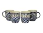 Polish Pottery Mosquito Mugs, Set of 4