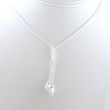 Sterling Silver Snake Chain Y Necklace Nickel Free Italy 16-18 Inch