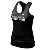 Nike Chicago White Sox Ladies Black Dri-FIT Cotton Racerback Performance Tank Top (Medium)