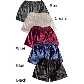 Men's Classic Satin Boxer Shorts, Pack of 5 Solid Colors