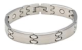 Sabona Executive Sport Silver Magnetic Bracelet, Size Large