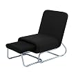 Chair with Ottoman - Black