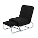Chair with Ottoman - Black