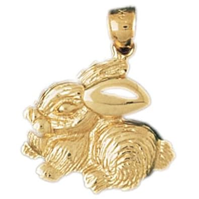 Cheap Girls Jewelry Dazzlers Solid 14k Gold Rabbit Charm Pendant Available in three colors from jewelsberry (weights: 2.7 grams only) For Sale