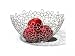 Chrome Flower Fruit Bowl Holder Steel Wire Basket Kitchen