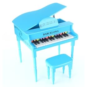Barcelona Kids 30 Keys Baby Grand Piano with Matching Bench: Musical Instruments