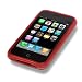 BPM Red Silicone Case Cover Skin & Screen Protector for Apple iPhone 3G/3GS