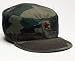 Vintage Woodland Camo Fatigue Cap with Red Star, Available in 5 sizes