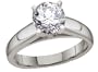 Platinum Round Brilliant Cut Cathedral Solitaire Ring (1 1/4 ct, G, VS2)