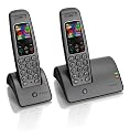 BT Hudson 1100 Twin DECT Cordless Telephone - Gun Metal/Black
