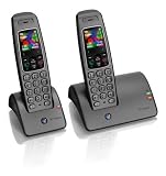 BT Hudson 1100 Twin DECT Cordless Telephone - Gun Metal/Black