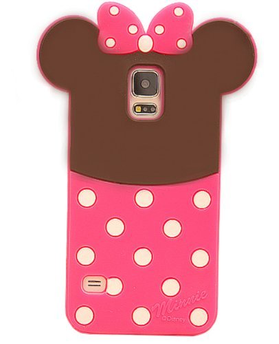 JBG 3D Lovely Disney Series Style Soft Silicone Cover Case Compatible for Samsung Galaxy S5 SV i9600 (Minnie)