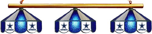Dallas Cowboys Pool Table Light - Stained Glass Shades
