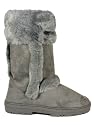 Ladies Fur Grey Winter Boots Womens Shoes Sizes 3-8 UK