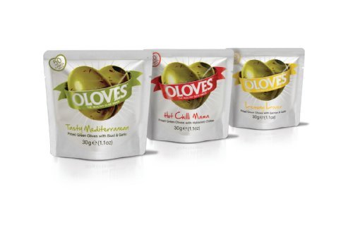 Oloves Olive Snacks Variety Pack 1.1 Ounces (Pack of 9)
