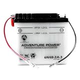 UPG 6N4B-2A-3 - OEM 6N4B-2A-3 - Motorcycle Battery - Conventional Wet Pack - 6 Volt - 4 Ah Capacity - O Terminal