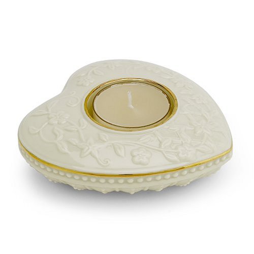 Lenox Forevermore Gold Banded Heart Tealight