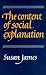 Book The Content of Social Explanation
