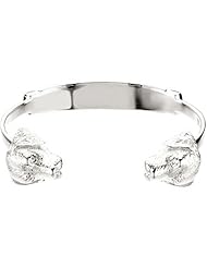 Sterling Silver/Rhodium Plated Diamond Lab Bangle Bracelet -- LIFETIME WARRANTY