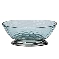 Crackled Glass Soap Dish - Blue