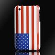 American Flag, USA "Patriot Series" polycarbonate UV case-cover for Apple iPhone 3G & 3GS