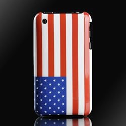 American Flag, USA "Patriot Series" polycarbonate UV case-cover for Apple iPhone 3G & 3GS