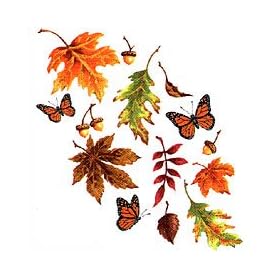 Buy Leaves Acorns Butterflies Adult Sweatshirt by ChoiceShirts