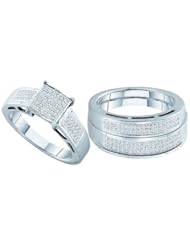 0.60CTW DIAMOND MICRO PAVE TRIO SET