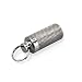 VANSU Titanium Waterproof Keychain Pill Holder Container,Portable Mini Size Pill Box Case for Outdoor Travel Camping